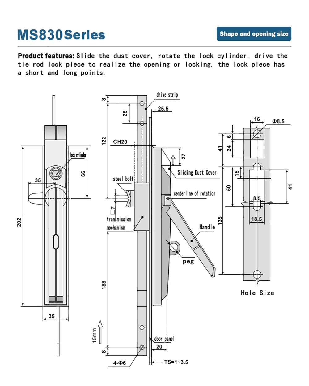 Rittal Cabinet Door Lock